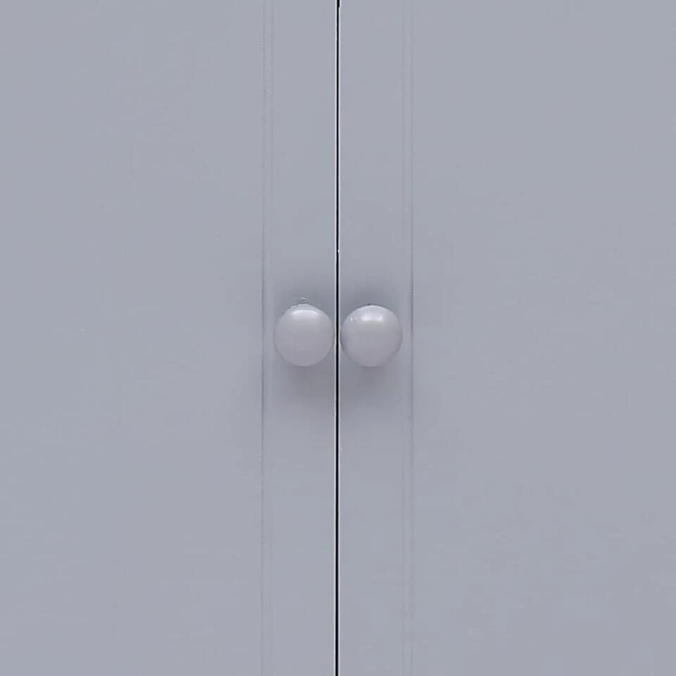 VidaXL Bijzetkast 60x30x75 Cm Paulowniahout Grijs 4 VidaXL Bijzetkast 60x30x75 Cm Paulowniahout Grijs - Afbeelding 2