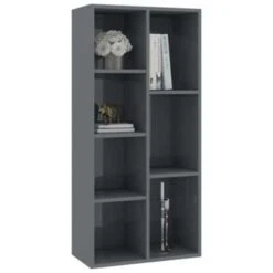 VidaXL Boekenkast 50x25x106 Cm Bewerkt Hout Hoogglans Grijs 8 VidaXL Boekenkast 50x25x106 Cm Bewerkt Hout Hoogglans Grijs -RoomStyle Verkoopwinkel 08c5d38df22a4c7497259689eef65f29