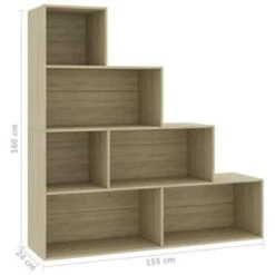 VidaXL Boekenkast/kamerscherm 155x24x160 Cm Bewerkt Hout Sonoma Eiken 9 VidaXL Boekenkast/kamerscherm 155x24x160 Cm Bewerkt Hout Sonoma Eiken -RoomStyle Verkoopwinkel 0af4a3ffd96341799acc77822c242bbc
