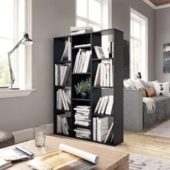 VidaXL Kamerscherm/boekenkast 100x24x140 Cm Bewerkt Hout Zwart -RoomStyle Verkoopwinkel 0dda0d07a2d445939a2fe1cb0356852b