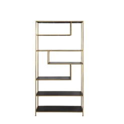 Wandkast Ylaya - Mat Zwart-goud - M -RoomStyle Verkoopwinkel 1000001870 0111