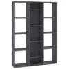 VidaXL Kamerscherm/boekenkast 100x24x140 Cm Spaanplaat Hoogglans Grijs -RoomStyle Verkoopwinkel 1000005534