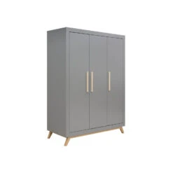 Bopita Fenna 3-deurskast - Grijs/Naturel -RoomStyle Verkoopwinkel 1000006456 0102