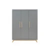 Bopita Fenna 3-deurskast - Grijs/Naturel