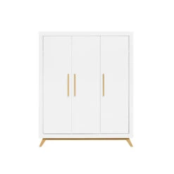 Bopita Fenna 3-deurskast - Wit/Naturel