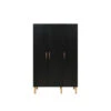 Bopita Floris 3-deurskast - Mat Zwart/Naturel -RoomStyle Verkoopwinkel 1000006485