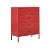 Beliani Kantoorkast ENAGO - Rood Staal -RoomStyle Verkoopwinkel 1000018274