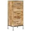 VidaXL Ladekast 45x35x106 Cm Massief Mangohout 2 VidaXL Ladekast 45x35x106 Cm Massief Mangohout -RoomStyle Verkoopwinkel 1000026909