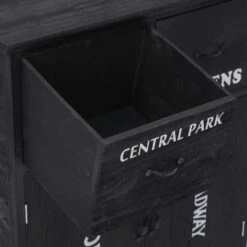 VidaXL Bijzetkast 60x30x75 Cm Paulowniahout Zwart -RoomStyle Verkoopwinkel 1000026913 0102