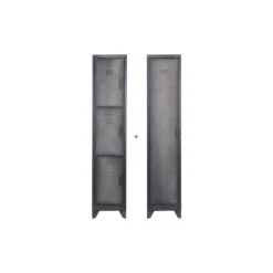 WOOOD Lockerkast 3-Drs En 1-drs Cas - Metaal - Zwart - Set Van 2