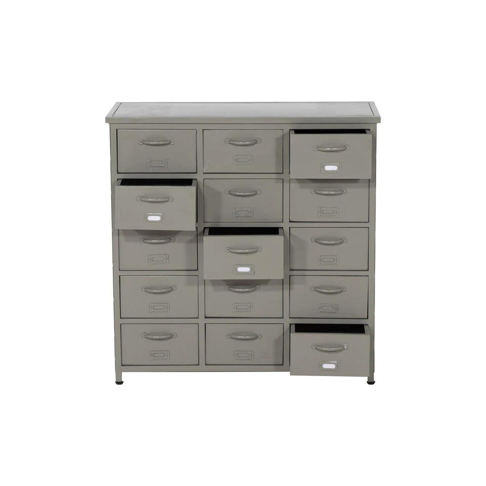 Giga Meubel Ladekast Stone 15 Laden - Metaal - 88x40x88cm 5 Giga Meubel Ladekast Stone 15 Laden - Metaal - 88x40x88cm - Afbeelding 3