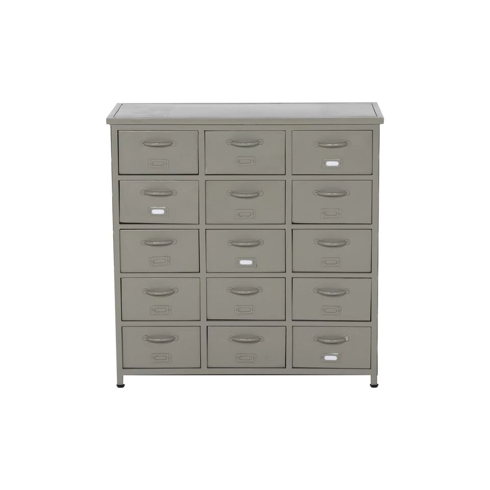 Giga Meubel Ladekast Stone 15 Laden - Metaal - 88x40x88cm 3 Giga Meubel Ladekast Stone 15 Laden - Metaal - 88x40x88cm