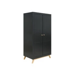Bopita Nora 2-deurskast - Mat Zwart/Naturel -RoomStyle Verkoopwinkel 1000033033 0102