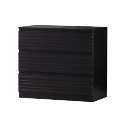 WOOOD Jente Ladekast 3 Lades - Grenen - Zwart - 74,8x83x45,8