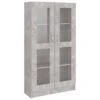 VidaXL Vitrinekast 82,5x30,5x150 Cm Spaanplaat Betongrijs 1 VidaXL Vitrinekast 82,5x30,5x150 Cm Spaanplaat Betongrijs -RoomStyle Verkoopwinkel 1000038840