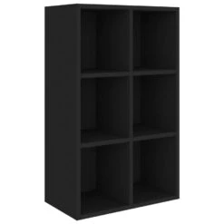 VidaXL Boekenkast/dressoir 66x30x97,8 Cm Bewerkt Hout Zwart