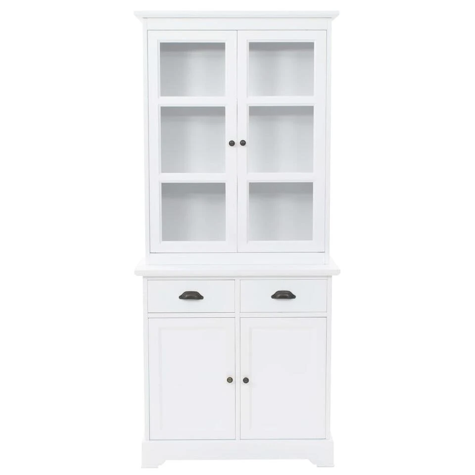 VidaXL Buffetkast Met 4 Deuren 80x40x180 Cm MDF En Grenenhout 4 VidaXL Buffetkast Met 4 Deuren 80x40x180 Cm MDF En Grenenhout - Afbeelding 2