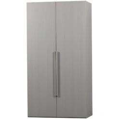 WOOOD Rens Kledingkast 2-Deurs - Noten/Grijs - 210x110x58