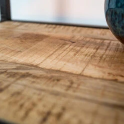 Industriële Boekenkast Warren - 35x50x188 Cm - Mangohout - Bruin -RoomStyle Verkoopwinkel 1000042295 0102