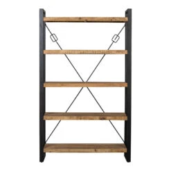 Boekenkast Minneapolis 120cm - Mangohout - Bruin - Rechthoekig -RoomStyle Verkoopwinkel 1000052234 0102