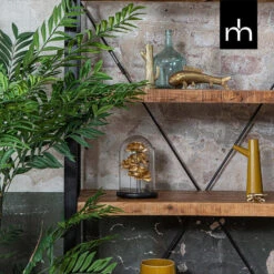 Boekenkast Minneapolis 160cm - Mangohout - Bruin - Rechthoekig -RoomStyle Verkoopwinkel 1000052235 0103