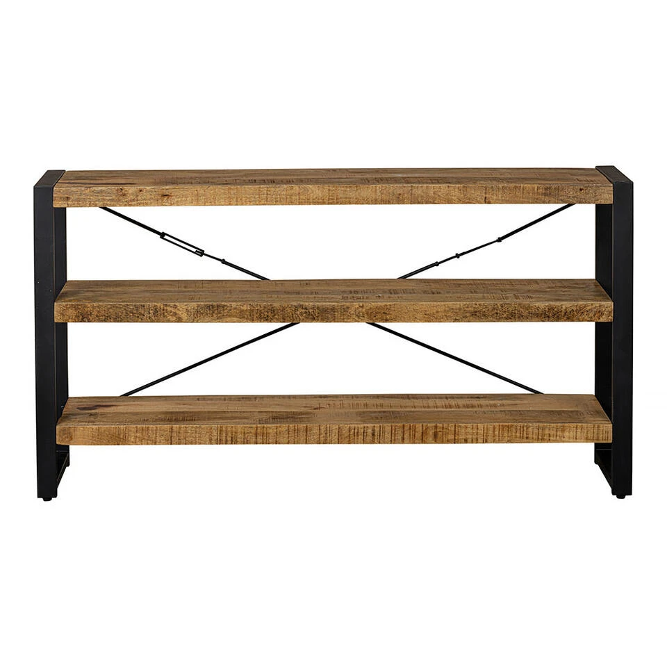 Boekenkast Minneapolis 150cm Laag - Mangohout - Bruin - Rechthoekig 5 Boekenkast Minneapolis 150cm Laag - Mangohout - Bruin - Rechthoekig - Afbeelding 3