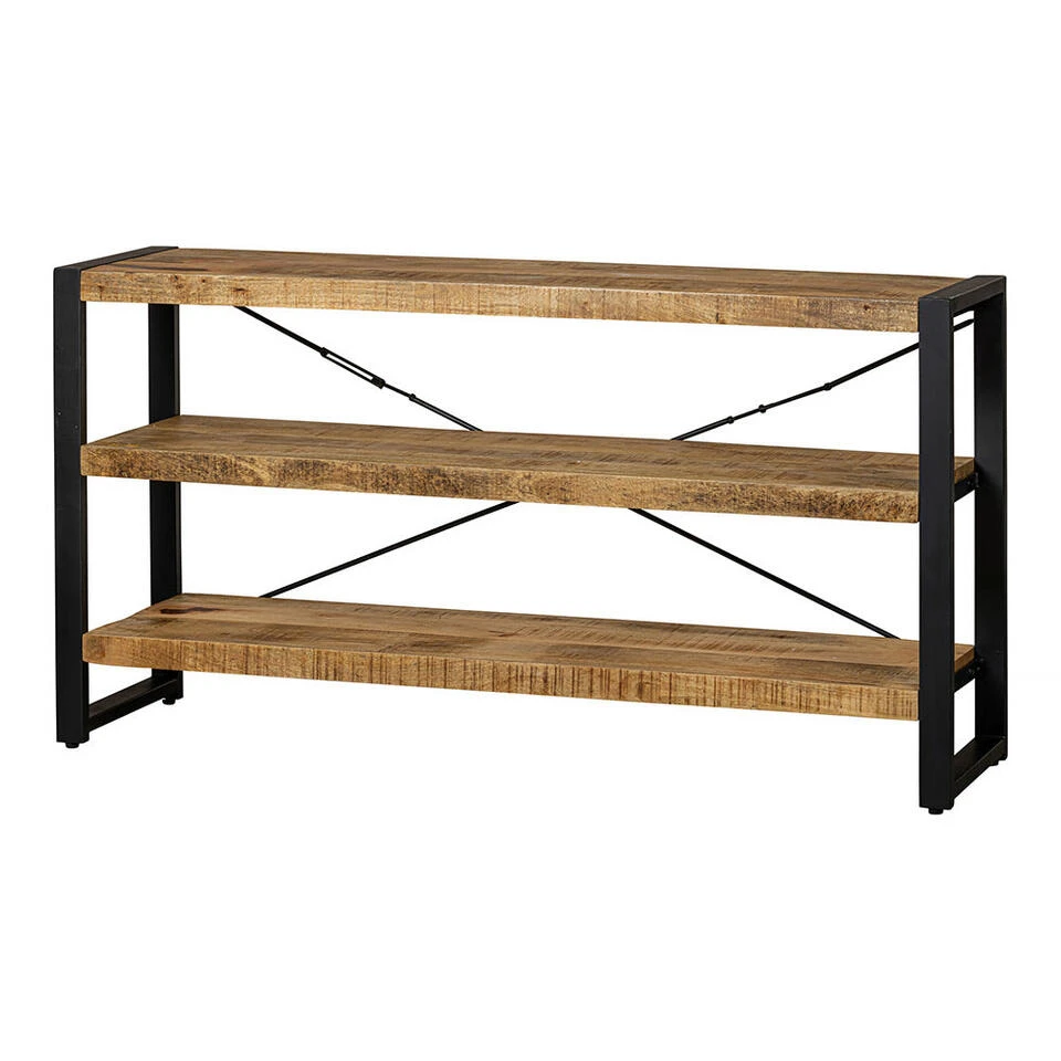 Boekenkast Minneapolis 150cm Laag - Mangohout - Bruin - Rechthoekig 6 Boekenkast Minneapolis 150cm Laag - Mangohout - Bruin - Rechthoekig - Afbeelding 4