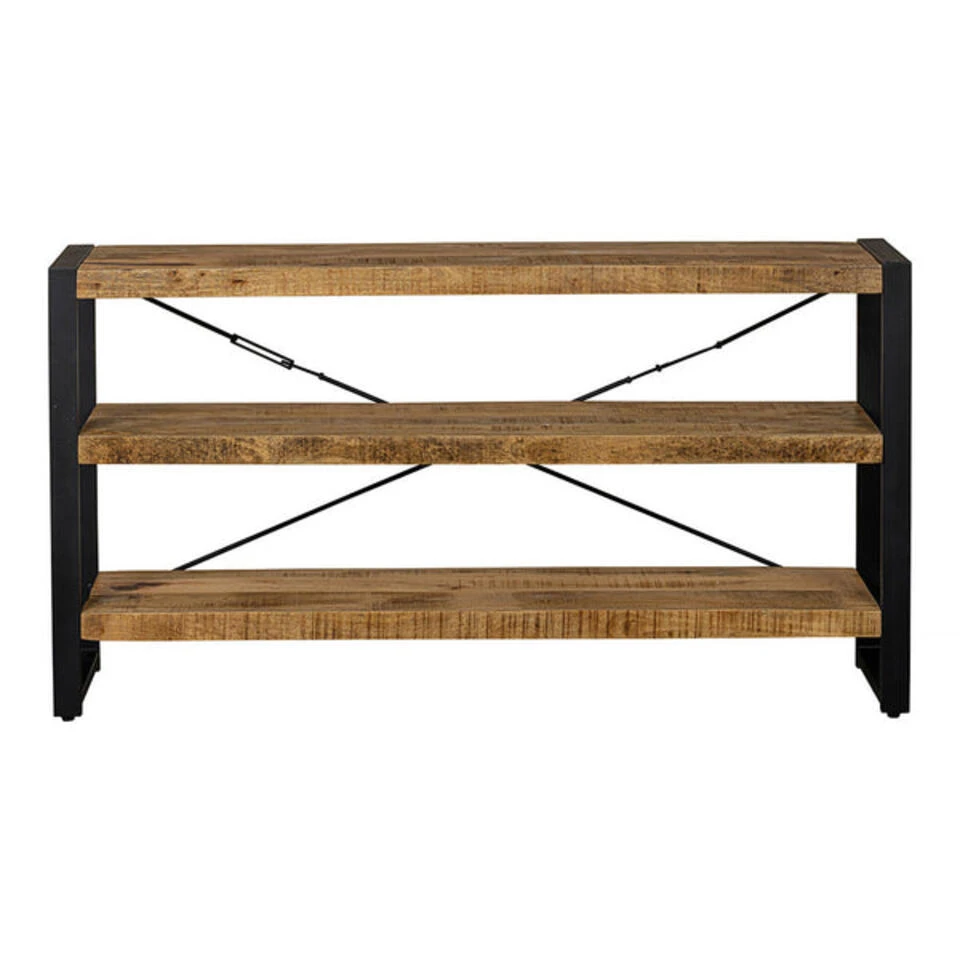 Boekenkast Minneapolis 150cm Laag - Mangohout - Bruin - Rechthoekig 3 Boekenkast Minneapolis 150cm Laag - Mangohout - Bruin - Rechthoekig