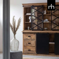 Buffetkast Denver 190cm - Mangohout - Bruin - Rechthoekig -RoomStyle Verkoopwinkel 1000054487 0103