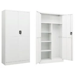 VidaXL Lockerkast 90x40x180 Cm Staal Wit