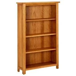 VidaXL Boekenkast Met 4 Schappen 70x22x110 Cm Massief Eikenhout