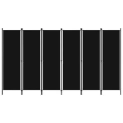 VidaXL Kamerscherm Met 6 Panelen 300x180 Cm Zwart
