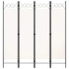 VidaXL Kamerscherm Met 4 Panelen 160x180 Cm Crèmewit -RoomStyle Verkoopwinkel 1000059409