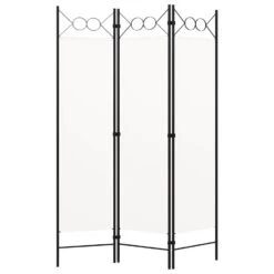 VidaXL Kamerscherm Met 3 Panelen 120x180 Cm Crèmewit
