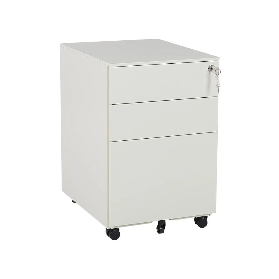 Beliani Kantoorkast CAMI - Wit Staal 3 Beliani Kantoorkast CAMI - Wit Staal