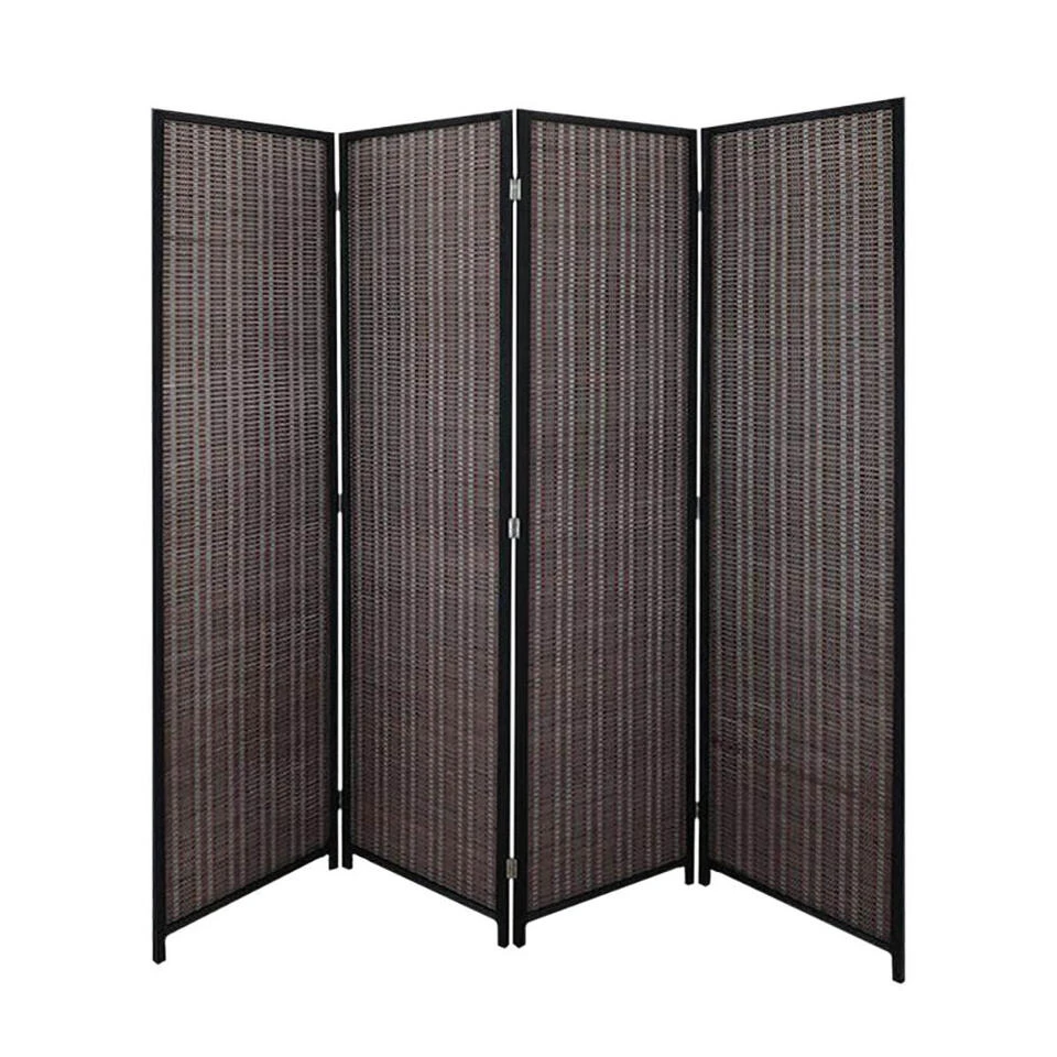 LW Collection Kamerscherm 4 Panelen Bamboe 170x160cm - Paravent - Scheidingswand 3 LW Collection Kamerscherm 4 Panelen Bamboe 170x160cm - Paravent - Scheidingswand