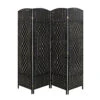 LW Collection Kamerscherm 4 Panelen Zwart 170x160cm - Paravent - Scheidingswand -RoomStyle Verkoopwinkel 1000061457