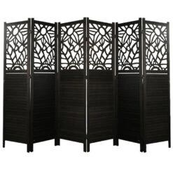 LW Collection Kamerscherm 6 Panelen Zwart 170X240CM - Paravent - Scheidingswand