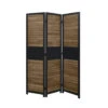 LW Collection Kamerscherm 3 Panelen Zwart Bruin Hout 170x120cm - Paravent - Sche -RoomStyle Verkoopwinkel 1000061499