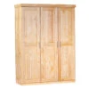 Hioshop Kledingkast Peba Hout - 3 Derus - Naturel -RoomStyle Verkoopwinkel 1000062647