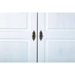 Hioshop Kledingkast Basil Hout - Wit -RoomStyle Verkoopwinkel 1000062656 0111