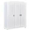 Hioshop Kledingkast Basil Hout - Wit -RoomStyle Verkoopwinkel 1000062656