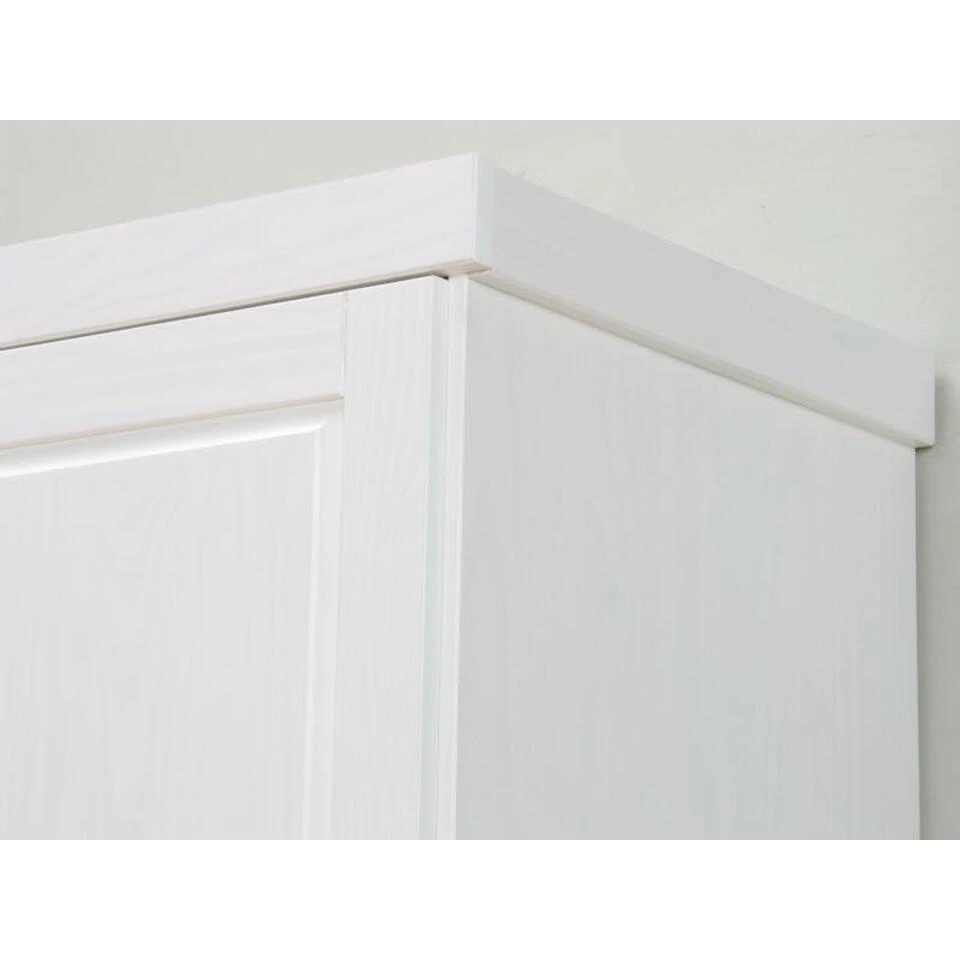 Hioshop Kledingkast Oslo Hout - 5 Deurs - Wit 6 Hioshop Kledingkast Oslo Hout - 5 Deurs - Wit - Afbeelding 4