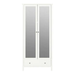 Hioshop Kledingkast Trone Hout - 2 Deurs - Wit