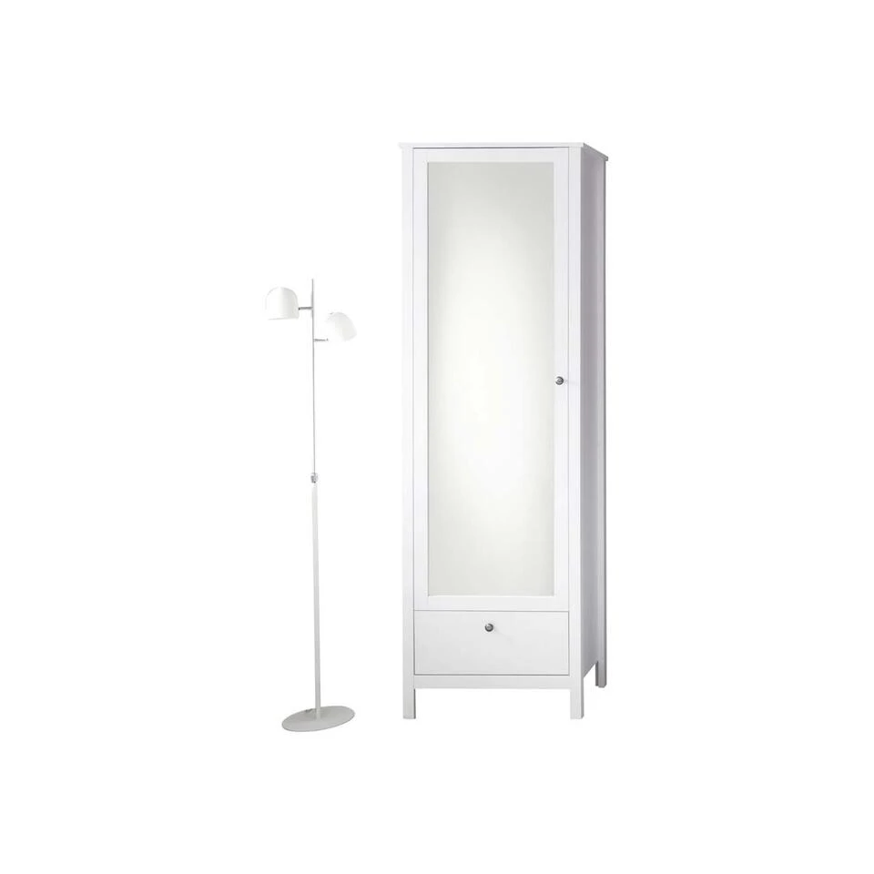 Hioshop Kledingkast Orla Mdf - 1 Deur - Wit 3 Hioshop Kledingkast Orla Mdf - 1 Deur - Wit