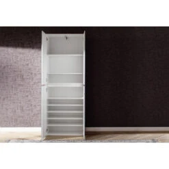 Hioshop Kledingkast Minor Mdf - 4 Deuren - Wit 8 Hioshop Kledingkast Minor Mdf - 4 Deuren - Wit -RoomStyle Verkoopwinkel 1000064470 0110