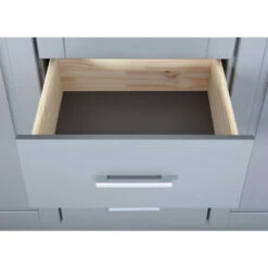 Hioshop Kledingkast Norwin Hout - 3 Deur - Grijs -RoomStyle Verkoopwinkel 1000064473 0102