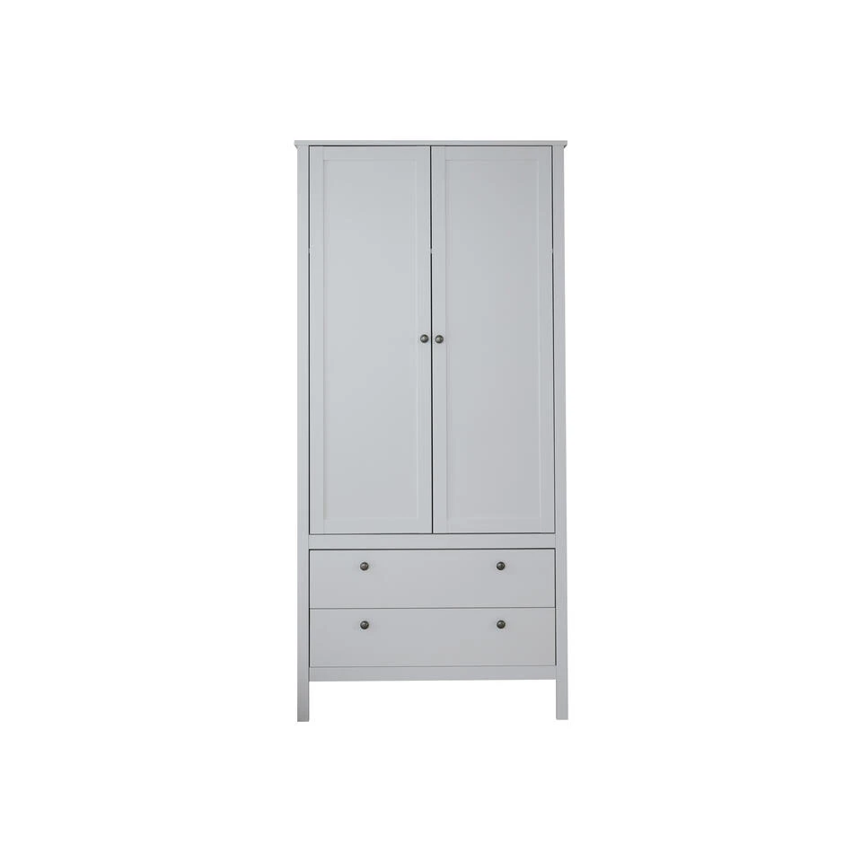 Hioshop Kledingkast Ory Mdf - 2 Deurs - Wit 3 Hioshop Kledingkast Ory Mdf - 2 Deurs - Wit