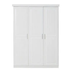 Hioshop Kledingkast Oslo Hout - 3 Deurs Wit