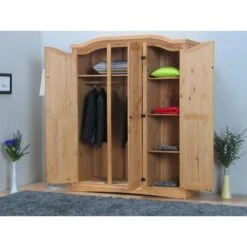 Hioshop Kledingkast New Mexico 3-deurs - Wit 9 Hioshop Kledingkast New Mexico 3-deurs - Wit -RoomStyle Verkoopwinkel 1000064498 0111